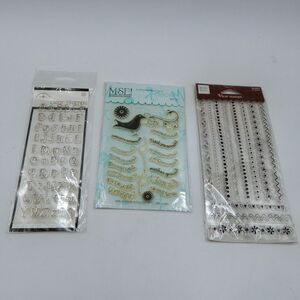Clear Rubber Stamps Lot Alphabet Little Birdie Sayings Borders 3 Sets Stamping